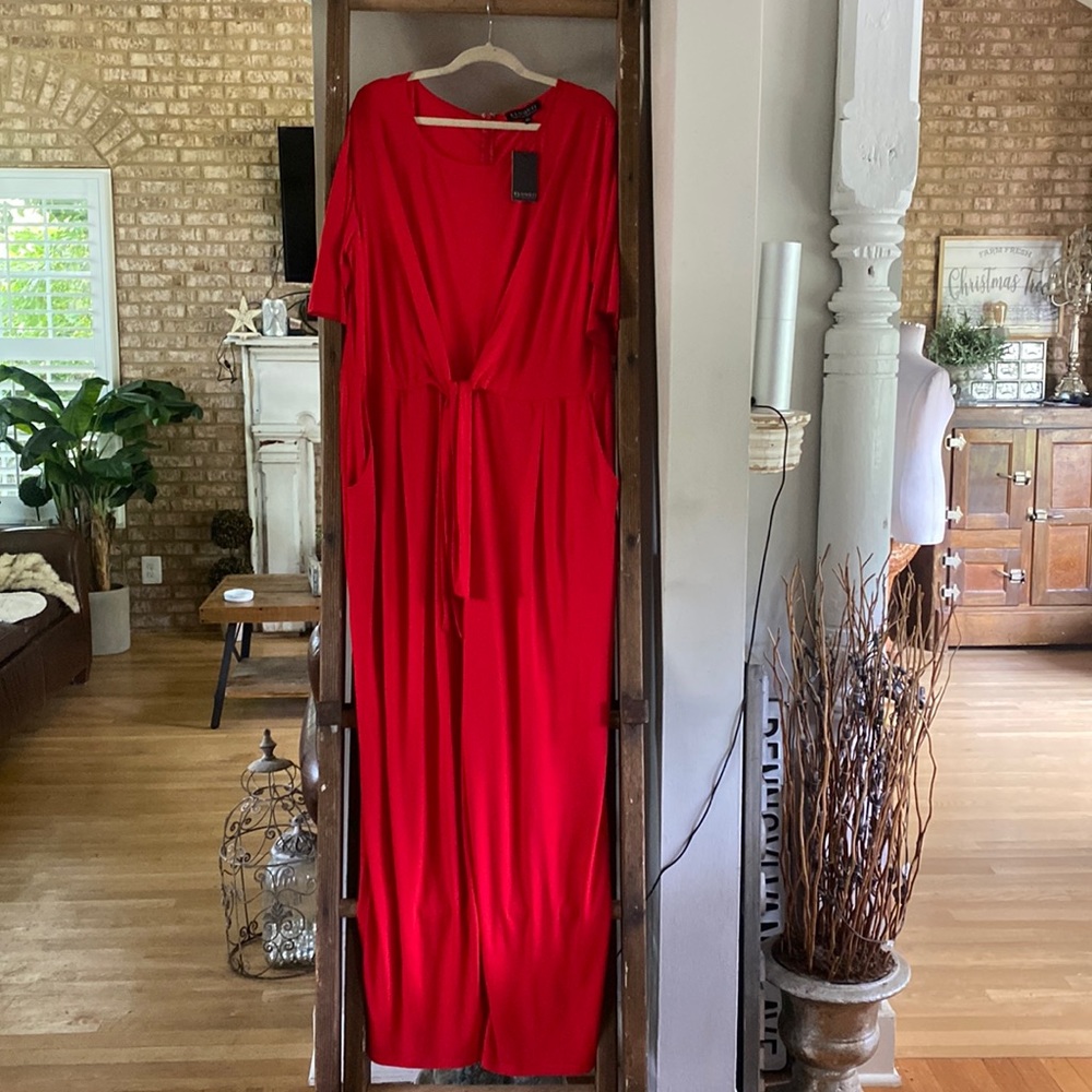 ELOQUII RED JUMPSUIT PLUS 18 NEW